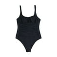 thumbnail image 6 of Tummy Control Bathing Suits For Women's Summer Sexy Strap Round Neck Solid Fold Comfort Piece Swimsuit Party Beach Up to 65% off, 6 of 7