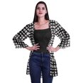 thumbnail image 1 of Moomaya Printed Georgette Shrug Ruffled Back Drop Hem Beach Cover Up For Women, 1 of 5