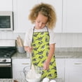 thumbnail image 4 of Green Dinosaurs Skeletons Pattern Kids Aprons for Girls and Boys,Adjustable Neck Strap Toddler Aprons for Kids Cooking Baking, 4 of 6