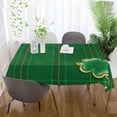 thumbnail image 6 of Coolnut Saint Patrick Clover Plaid Tablecloth Rectangle Colorful Table Cloth Large Square Table Cover for Dining Kitchen Party 54"x54" Decor Gift, 6 of 7