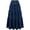 Dark Blue, variant on ZHOGXU Casual Midi Skirts For Womens Solid Color Elastic Waist Tiered Layered Outdoor Shopping Dating
