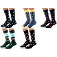 thumbnail image 1 of Men's Fashion Combed Cotton Funky Dress Socks, 1 of 6