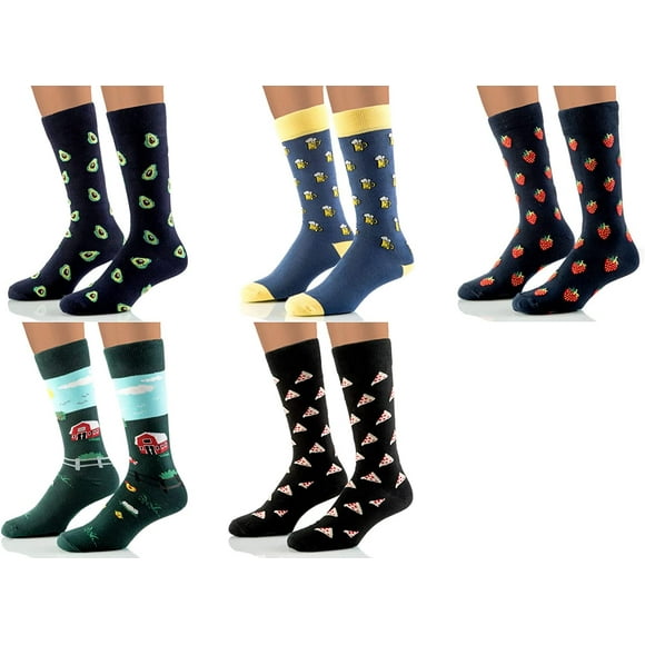 Men's Fashion Combed Cotton Funky Dress Socks