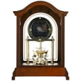 thumbnail image 3 of Bulova Clocks B1845 Durant Walnut Wood and Glass Revolving Pendulum Clock, Brown, 3 of 4