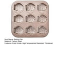 thumbnail image 6 of Nonstick Cake Mold Baking Pan Cartoon Bear Shape Non-sticky Food Grade High Temperature Resistant Thickened 9 Grids Stainless Steel Easy Demoulding, 6 of 6