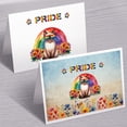 thumbnail image 3 of Siamese Celebrates Rainbow Pride Month LGBT LGBTQ+ 7x5in Folded Greeting Card Cat Lover Kitten Owner Gifts Single Note Card with Envelope - 01003, 3 of 5
