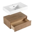 thumbnail image 3 of 30 inch Wall-Mounted Vanity with Resin Sink and Adjustable Distance for Personalized Bathroom Layout, 3 of 7