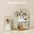 thumbnail image 2 of Makeup Organizer Countertop With Lid And Drawers Large Skin Care Cosmetic Display Case Holder for Vanity Desk Bathroom Storage Box,Green With Brush Holder, 2 of 10