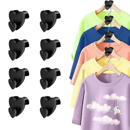 

FORYULIK 4/8/20Pcs Clothes Hanger Connector Hooks Home Tool Space Hanger Hook 40Pc Space Love Heart Shape Hanger Hook Home