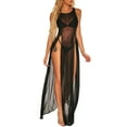thumbnail image 2 of Swimsuit Cover Up Breathable See-through Mesh Solid Color Beach Cover Up for Swimming Pool, 2 of 7