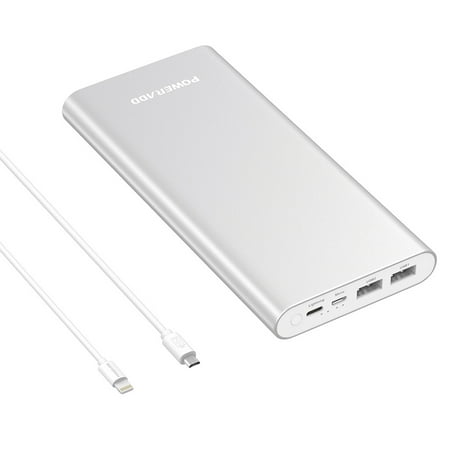 Poweradd Pilot 4GS Plus 20000mAh Power Bank Dual USB Ports External Battery Pack Lightning & Micro Input 3.6A Fast Charging Portable Charger for iPhone, iPad, Samsung (Best External Battery Pack For Ipad)
