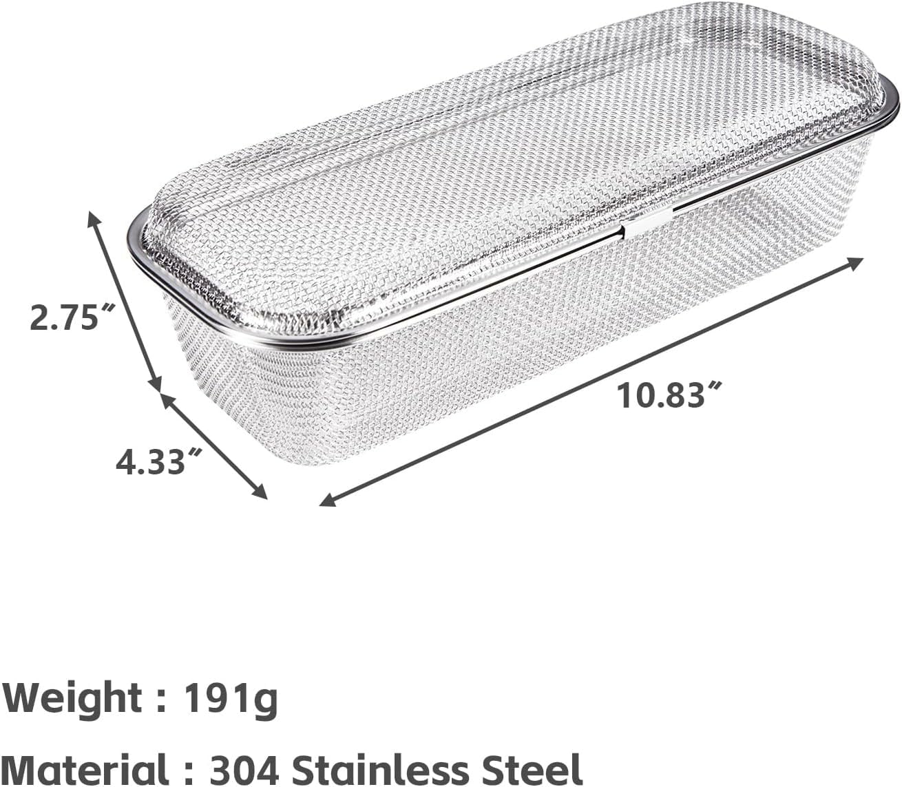 ABPETE Dishwasher Basket, Stainless Steel Dishwasher Silverware Basket, Replacement Utensil Rectangular Mesh Drain for Small Items