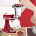 KENOME Metal Food Grinder for KitchenAid, Includes 2 Sausage Tubes