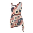 thumbnail image 5 of POLERO Girls' Vintage American Flag & Bald Eagle One-Piece Swimsuit with Mesh Cover Skirt - 4th of July Beach Swimwear for Teens 7-18 Years, 5 of 10