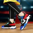 thumbnail image 4 of Kid's Basketball Shoes Boys Sneakers Girls Trainers Comfort High Top Basketball Shoes for Boys(Little Kid/Big Kid) Black Blue, 4 of 4