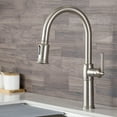 thumbnail image 2 of Sellette Traditional Single Handle Pull-Down Kitchen Faucet and Deck Plate in Spot Free Stainless Steel, 2 of 12