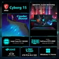 thumbnail image 5 of MSI Cyborg 15 Gaming Laptop, 15.6 FHD 144Hz, Intel i7-12650H, NVIDIA RTX 4060, 64GB DDR5, 4TB, W11H, 5 of 6