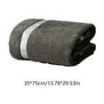 thumbnail image 3 of Toalla de baño grande de forro polar suave 13.7x29.5 pulgadas | Altamente absorbente y de secado rápido | Terciopelo grueso blanco gris | Hogar, gimnasio, piscina, yoga, spa, hotel, ducha, 3 of 6