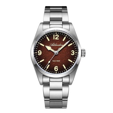 ADDIESDIVE Watches for Men Quartz Vintage Dress, Japanese Movement, Sapphire Crystal Glass Anti-Reflective Coating, 36mm 316L Stainless Steel Case, Luminous, 100m Water Resistant