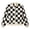 Beige, variant on Women Checkered Print Bomber Jacket Zip Up Long Sleeve Ribbed Trim Outerwear for Casual Daily Wear