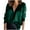 Green, variant on Blouses for Women Women's Satin Socket V-Neck Solid-color Commute Long Sleeve Blouses Shirt Tops