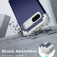 thumbnail image 5 of Allytech Google Pixel 7A Case with Screen Protector - Rugged Hybrid PC Cover Military Grade Protection Shockproof Anti-Scratch Corner Protective Case Cover for Google Pixel 7A 6.1" - Darkblue, 5 of 6