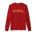 thumbnail image 3 of Daxton Retro Atlanta Arch Font Long Sleeves T Shirt Soft Medium Weight Cotton, 2Pk Red Gold White Red, 2XL, 3 of 5