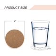 thumbnail image 2 of Design Géométrique - Ensemble de Pierres Absorbantes Rondes avec Pierre Céramique et Base en Liège pour Types de Tasses et Tasses (Blanc, 6), 2 of 7