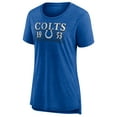 thumbnail image 2 of Women's Fanatics Heathered Royal Indianapolis Colts Neck And Neck Scoop Neck T-Shirt, 2 of 3