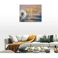 thumbnail image 4 of Farmhouse Dandelion Ocean Decor Wall Art Rustic Country Dandelion Sea Coastal Just Breathe Pictures Wall Decor Canvas Painting Prints Artwork Decorations Framed for Bathroom Bedroom Kitchen 16"x12", 4 of 6
