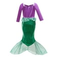 thumbnail image 2 of Girls Ariel Mermaid Tail Costume Dress Cosplay Party Princess Outfits, 2 of 7