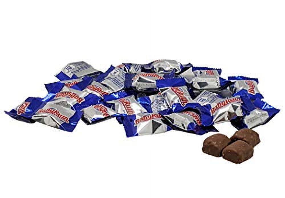 Baby Ruth Fun Size Candy Bars - 2LB Resealable Stand Up Bulk Bag (approx. 70 pieces) - Milk Chocolate, Caramel, and Peanut Candy - Individually Wrapped Bulk Chocolate Candies
