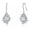 Clear, variant on Sterling Silver Heart Flower Fish Hook Drop Dangle Earrings for Women, Cubic Zirconia CZ, Clear