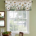 thumbnail image 5 of White Daisy Valances for Windows, Vintage Botanical Spring Floral Summer Light Filtering Kitchen Curtains, Rod Pocket Window Valance Curtains for Living Room Bedroom, 42" W x 18" L, 2 Panels, 5 of 9