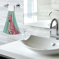 thumbnail image 5 of Yayeee Kitchen Hanging Hand Towels Set of 2 with Loop Bathroom Absorbent Tie Towel, Big Pink Cheetah, 5 of 7