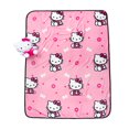 thumbnail image 3 of Sanrio Hello Kitty Girly Pink Throw Blanket and Mini Pillow Buddy Set - 46x60 Bedding, 3 of 6