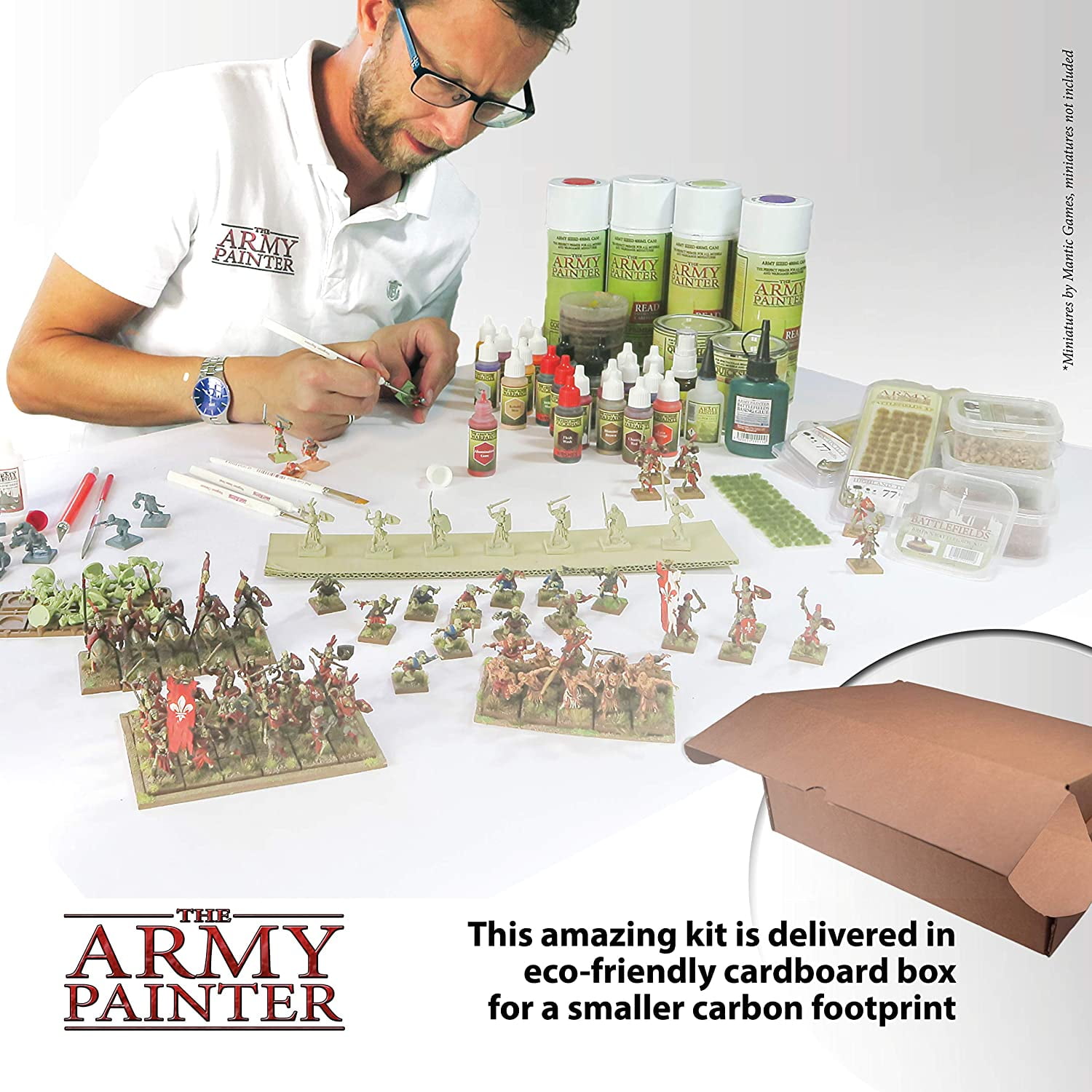 The Army Painter - Mega Paint Set Complete Upgrade Miniature Paint Set - Acrylic Model Paints for Plastic Models and Miniatures, 74 Acrylic