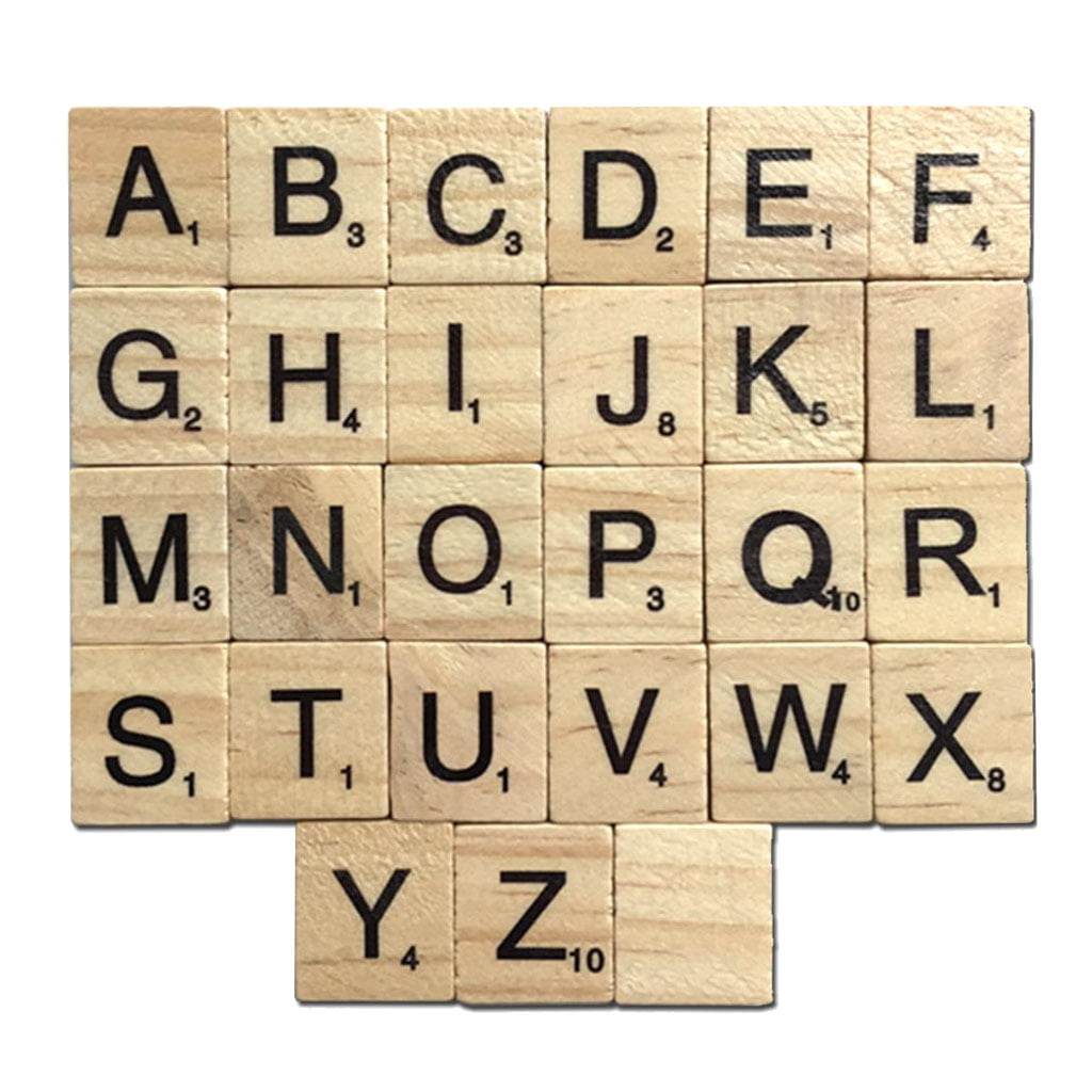 100pcs Cube Wooden Educational Puzzle Blocks Letter Number Block Kids Gift
