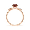 thumbnail image 2 of ANGARA Lab Grown 1.25 Ct Oval Ruby Butterfly Engagement Ring for Women in 14K Rose Gold (Size-8x6mm) | July Birthstone, Birthday, Anniversary, Jewelry Gift for Women | Lab-Grown Ruby Ring, 2 of 7
