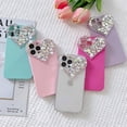 thumbnail image 5 of for iPhone Case,3D Love Heart Crystal Diamend Rhinestone Sparkle Sparkly Bumper Camera Lens Protection Soft Shockproof Phone Case (White,iPhone 14 Pro Max), 5 of 6