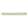 Westcott Double Beveled Edge Hardwood School Ruler, 16ths/Metric, 12 inches, Clear Lacquer