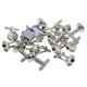 thumbnail image 1 of 20 piezas de ajustes en blanco para gemelos - Bandeja de botones para gemelos con cabujón de 12 mm Blanco k, 1 of 9
