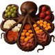 thumbnail image 1 of Plato Charcuterie Tablero Charcutería para Carnes Con Queso (pulpo 1 S), 1 of 9