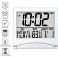 thumbnail image 4 of Digital Alarm Clock Foldable LCD Travel Clock With Calendar Temperature Snooze Large Display Desk Clock, 4 of 5