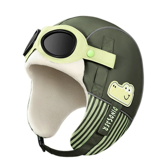 Childrens Windproof Winter Hat Flannel Lined Ear Cover Trapper Design Cold Weather