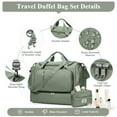 thumbnail image 6 of SYCNB Large Weekend Bag for Women, Best Weekender Travel Bag with Shoes Compartment & Toiletry Bag, Duffel Tote Bag for Gym Travel Hospital, Carry-On Overnight Bag, Olive Green, 6 of 7