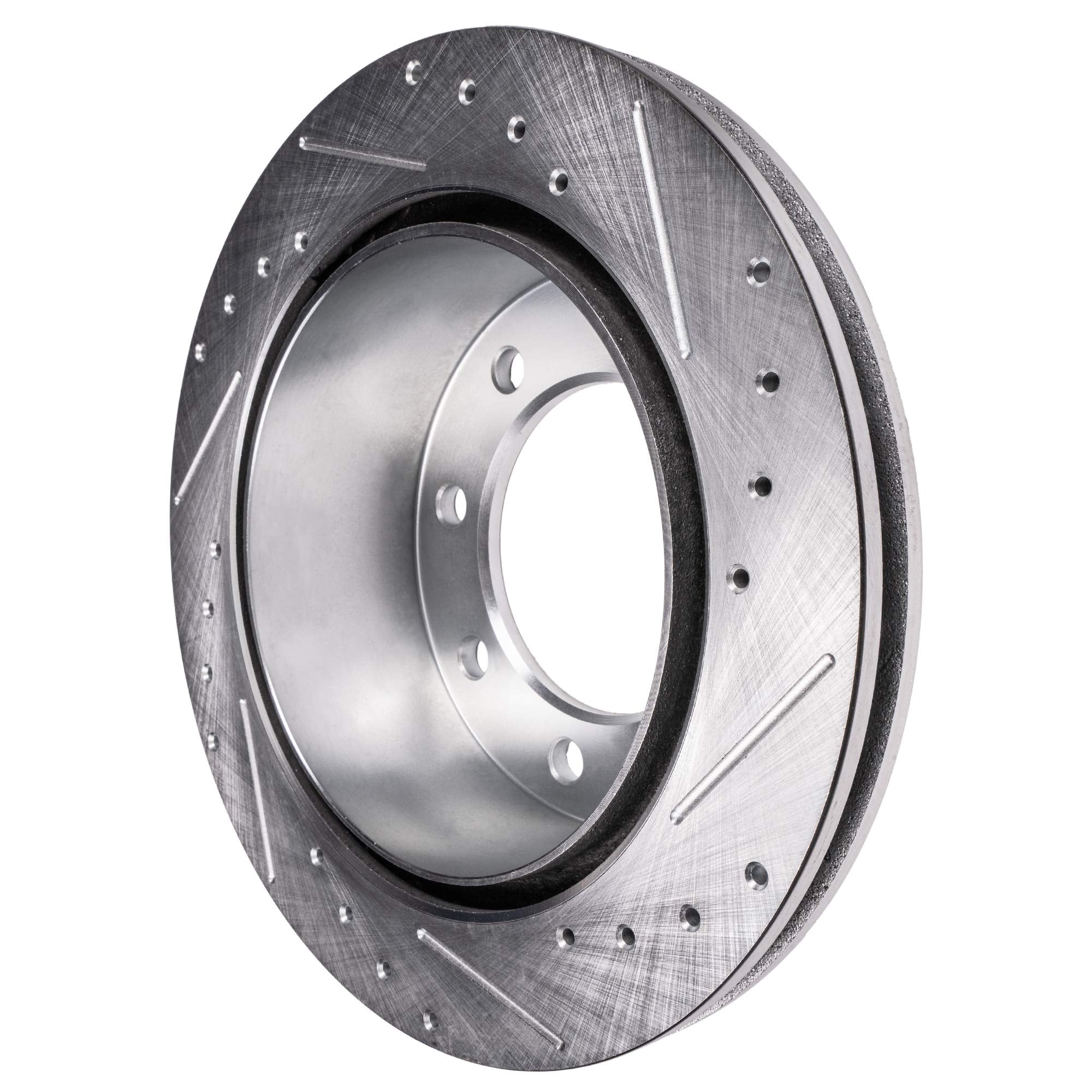 Detroit Axle - 8-Lug Brake Rotors for 2013-2022 Ford F-350 Super Duty, 2013-2016 F-450 Super Duty, 14.29" inch Front and Rear Drilled and Slotted Disc Brake Rotors Replacement