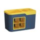 thumbnail image 2 of Caja de condimentos, accesorios, soporte para cuchillos de gran capacidad para condimentos de mesa y cocina azul amarillo 4 rejillas, 2 of 9