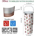 thumbnail image 4 of 40 Oz Christmas Tumbler with Handle and Straw Lid, Christmas Cup Stainless Steel Christmas Coffee Mug Keeps Drinks Cold & Hot, Holiday Mugs Christmas Themed Christmas Gifts For Women, 4 of 6