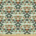 thumbnail image 2 of Retro Fabric by the Yard, Old Fashioned Style Abstract Pattern with Mosaic of Triangles Geometrical Illusion, Upholstery Fabric for Dining Chairs Home Decor Accents, Multicolor by Ambesonne, 2 of 5